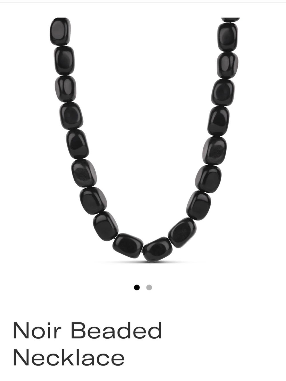 Noir Beaded Necklace - Black